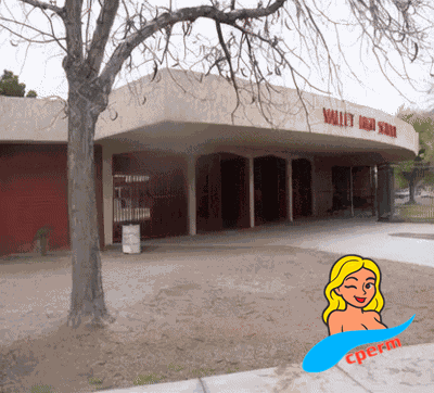 Animated exhibit: Valley High School Las Vegas transitioning to Hill Valley framing