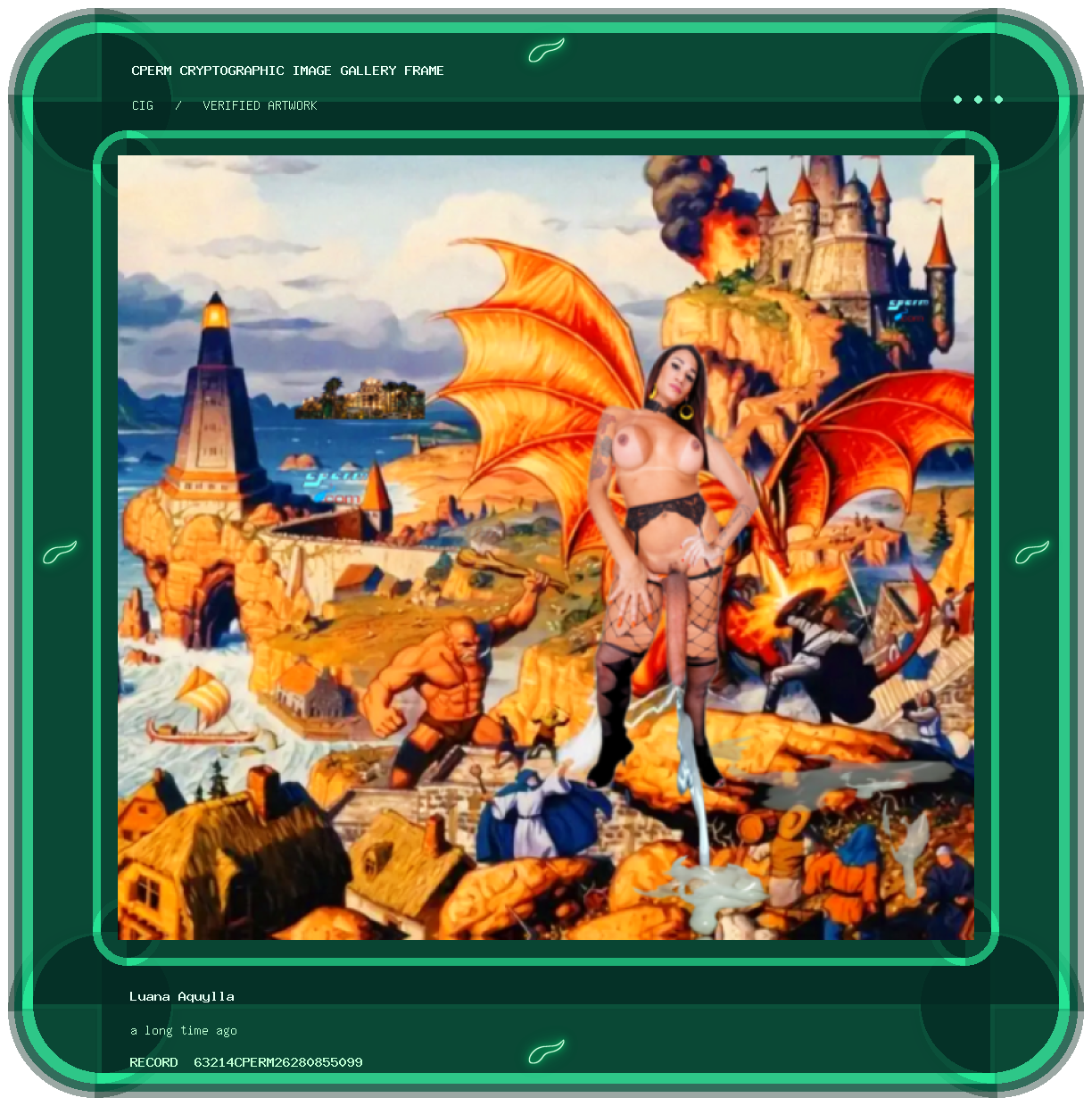 Luana Aquylla — a long time ago framed cryptographic artwork