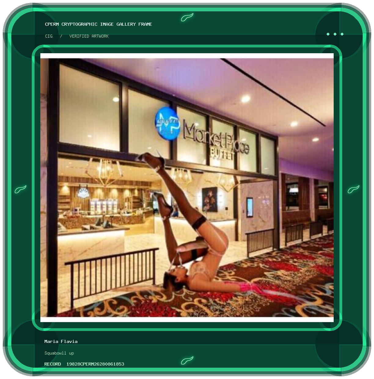 Maria Flavia — Squabowll up framed cryptographic artwork
