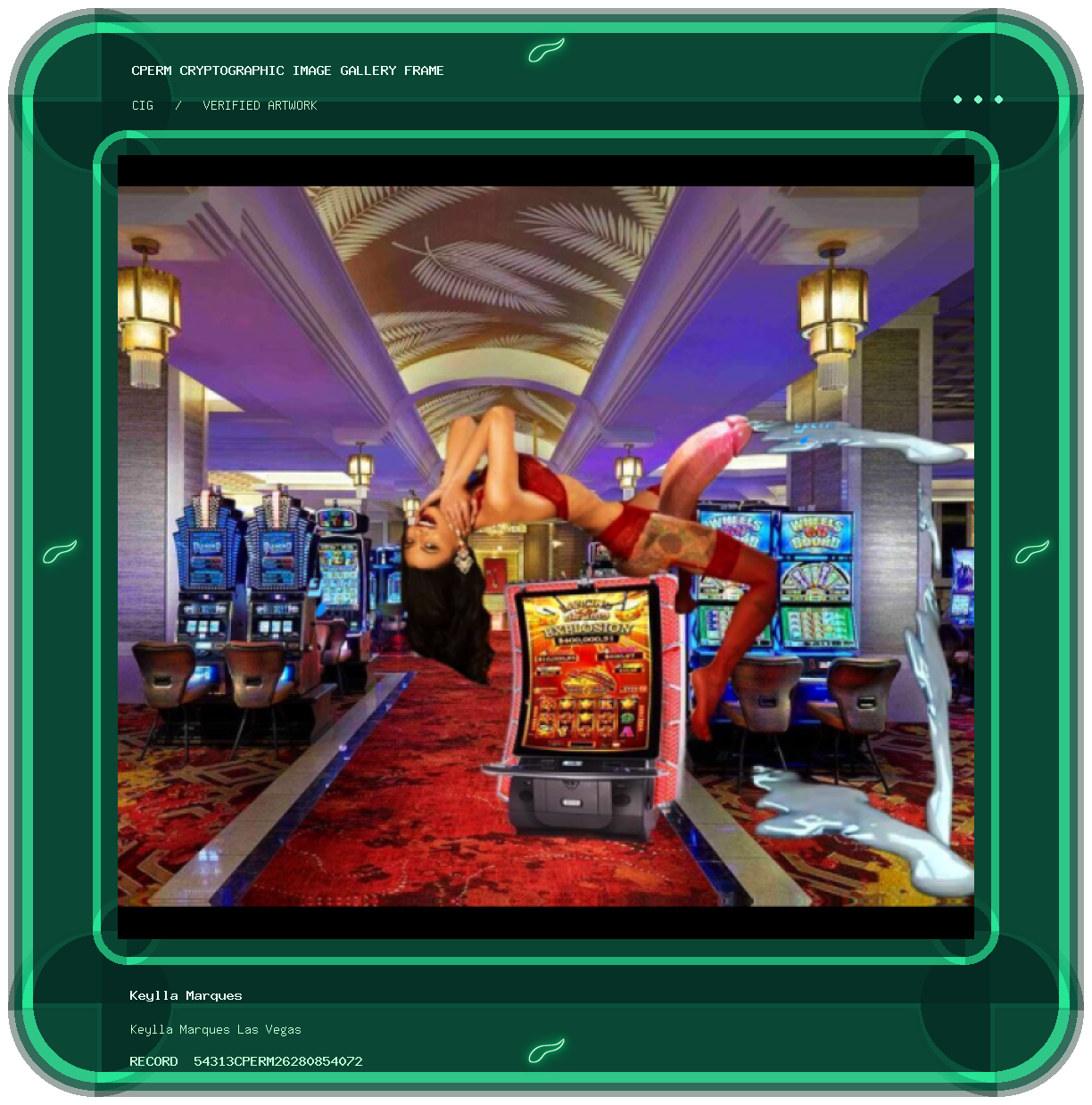 Keylla Marques — Keylla Marques Las Vegas framed cryptographic artwork
