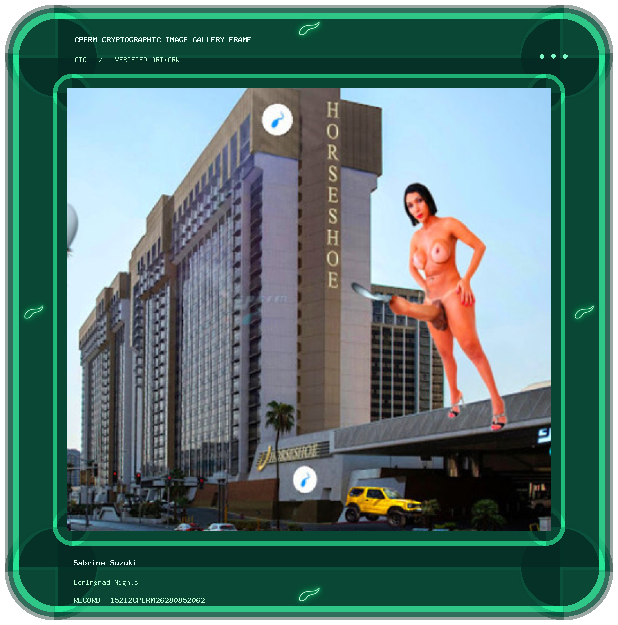 Sabrina Suzuki — Leningrad Nights framed cryptographic artwork