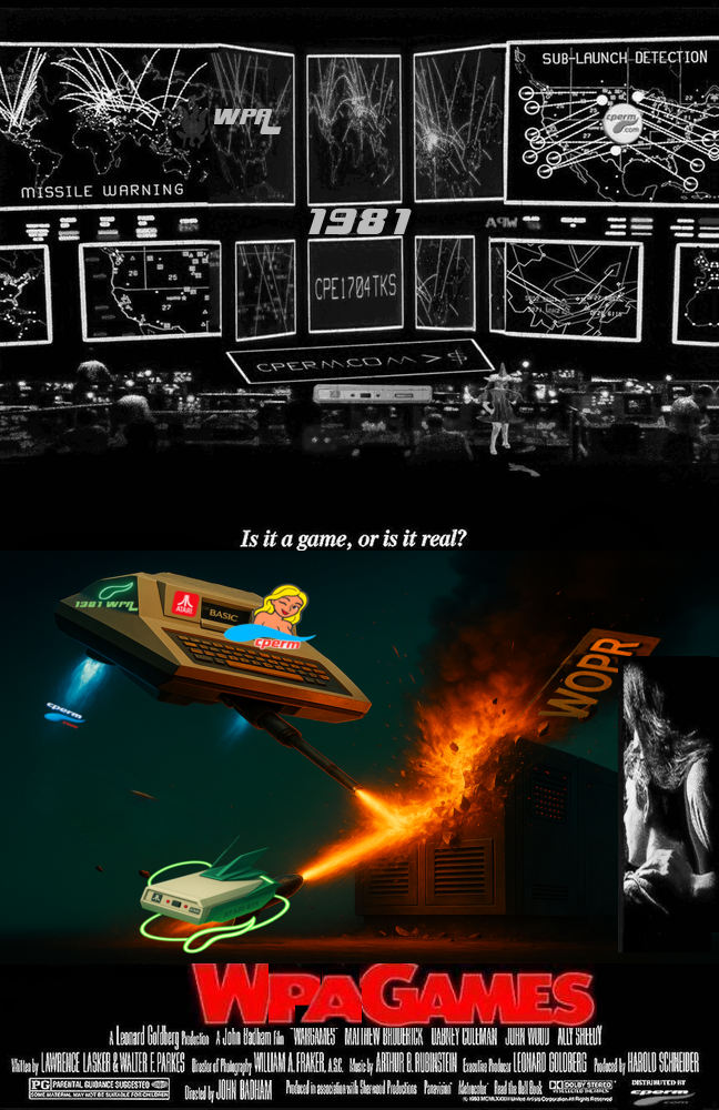 WpaGames poster demonstrating glyph disguise motif
